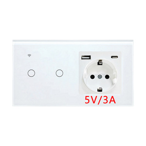 ปลั๊กอัจฉริยะ Tuya รุ่น EU 5V 3A แผงกระจกนิรภัย ควบคุมผ่าน Wi-Fi พร้อมพอร์ต USB - Product Image 1
