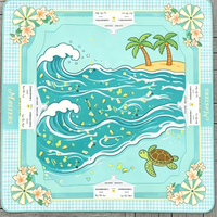 Nouvelle sortie : Tapis de mahjong de luxe en néoprène série Britt Mills 31,5x31,5 pouces pour jeux de casino et poker, design portable, en stock