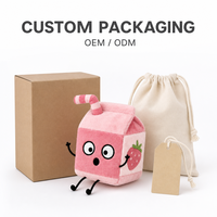 Oreiller en peluche en forme de carton de lait aux fraises, personnalisé, directement de l'usine, en coton ultra doux – OEM/ODM pour marques à marque privée, commandes en gros