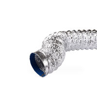 Conduit de cvc Conduit d'air flexible pour systèmes de ventilation de sous-sol de cvc Feuille d'aluminium Conduit flexible Feuille de tuyau Tube de fumée