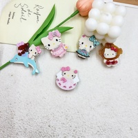 OradourAitong Jolies pinces à cheveux Hello Kitty en acétate pour femmes, écologiques, imperméables, multifonctions, protection solaire, 8,6 cm