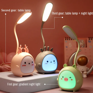싼 가격 동물 귀여운 애완 동물 <span class=keywords><strong>usb</strong></span> 충전식 책상 기숙사 독서 눈 보호 침실 <span class=keywords><strong>led</strong></span> 테이블 램프 - Product Image 1
