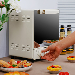 Horno eléctrico de 3 capas de gran capacidad de 15l para pizza y pan, cesta doble, pantalla LCD, acero inoxidable, alimentado por batería para hoteles - Product Image 1