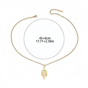 Collar de joyería de moda de acero inoxidable chapado en oro de 18 quilates con caligrafía de Alá musulmán grabado islámico árabe para hombres y mujeres al por mayor - Product Image 6