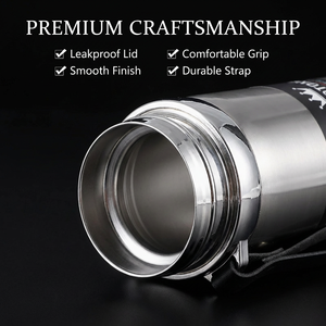 Large Capacity 1000ml Stainless Steel Thermos Bottle Portable Double Wall Vacuum Insulated Sports <strong>Flask</strong> <strong>with</strong> <strong>Straw</strong> for Travel - Product Image 5