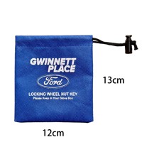 Pochette à cordon personnalisable avec logo pour fournitures d'atelier automobile, avec cordon à ressort, sac de rangement pour clés de roue de voiture
