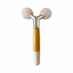 ชุดลูกกลิ้งหินธรรมชาติต่อต้านริ้วรอยสำหรับนวดหน้าและคอโรสควอตซ์ผลิตภัณฑ์ออร์แกนิกและเป็นมิตรกับสิ่งแวดล้อม - Product Image 2