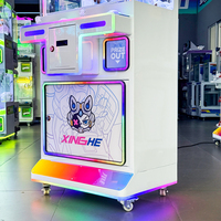 Vitrine commerciale de machine à griffes avec lecteur de cartes et validateur de billets pour les magasins de jouets tendance