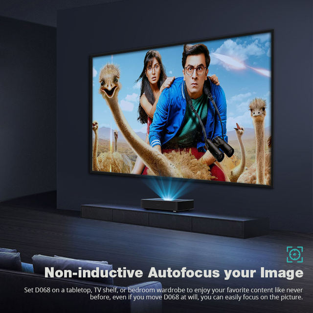 Hot Yinzam D068 Ultra Short Throw Laser Projector 4K Support Native 1080P Android11 Smart OS 2+32GB Autofocus Theater Projecteur