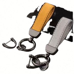 Porte-clés de voiture en cuir PU de luxe personnalisé avec logo de marque en métal, porte-clés de voiture en cuir - Product Image 1