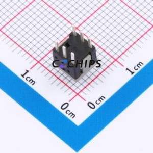 HX 5.8 WSPT Push Button Switch DIP Switch Double Pole Double Throw No Lock Rectangle Plunger Through Hole - Product Image 2