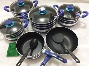 Ensemble de casseroles antiadhésives de cuisine de haute qualité ensembles d'ustensiles de cuisine en <span class=keywords><strong>aluminium</strong></span> de casseroles 12 pièces ensembles d'ustensiles de cuisine <span class=keywords><strong>casserole</strong></span> en <span class=keywords><strong>aluminium</strong></span> - Product Image 6