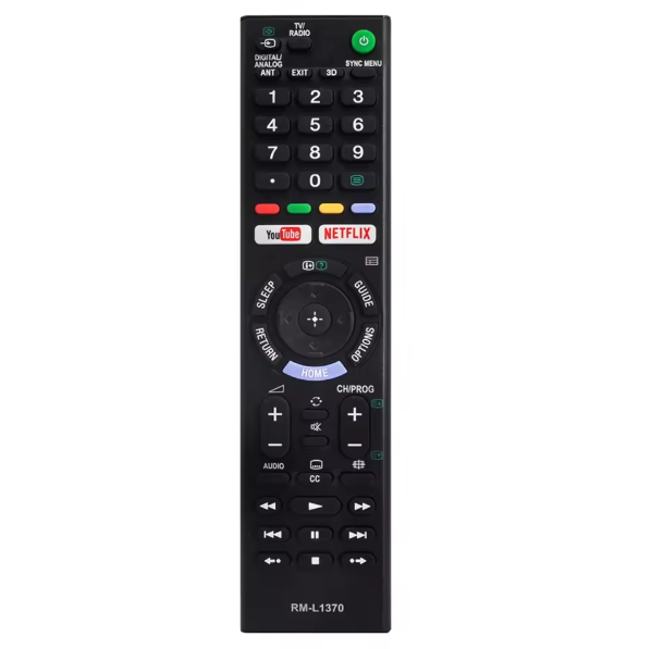 RM-L1370 Universal TV Remote Control for Sony Bravia LCD LED HD Smart TVs With Netflix YouTube Buttons