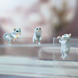 <span class=keywords><strong>Prix</strong></span> usine trois pièces chaton ensemble résine décoration chat suspendu aquarium aquarium paysage en plastique Durable - Product Image 6