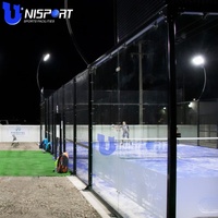 Terrain de padel professionnel de haute qualité 2024, 10x20m, panoramique