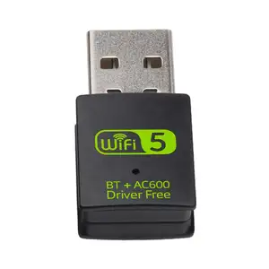 EDUP Plug and Play Wifi5 600Mbps Wireless Usb Wifi Adapter Dongle Dual Band Netwok Card with Bluetooth 4.2