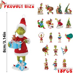 Adornos Navideños Acrílicos Divertidos de Alta Calidad STELLAR PATH, Decoración para Árbol de Navidad con Diseño de G-rinch Verde, 10 cm, Venta al Por Mayor - Product Image 3