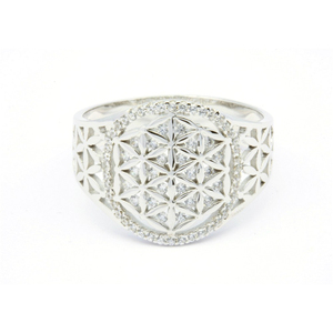 Anillo de cóctel clásico de plata de ley 925 chapado en rodio, juego de 4 capas chapadas, joyería moderna para mujer - Product Image 1