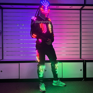 ชุดคอสเพลย์สำหรับงานปาร์ตี้นักเต้นบนเวทีชุดคอสเพลย์หุ่นยนต์ LED เปลี่ยนสีได้ตามต้องการ - Product Image 3