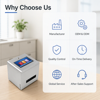 Printer Inkjet Desktop Kecil Layar Sentuh Mandiri untuk Kode Kedaluwarsa, Kode Batch, Botol, Karton, dan Pouch