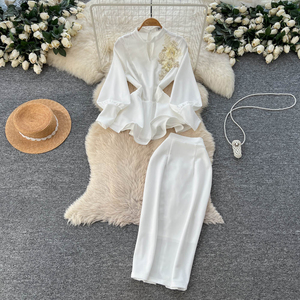 Plus Size Women's Roman Sets Tunic Top And Hip Skirts Suit <strong>Clothing</strong> Wholesale - Product Image 1