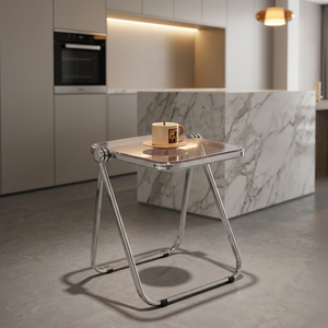Kusimi Lightweight Durable Portable Minimalist Modern Small <b>Coffee</b> <b>Table</b> Metal Frame Folding Design Home Furniture Living Room - Product Image 4