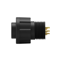 Connecteur industriel étanche IP67 en laiton moulé avec boîtier en nylon, 8 broches, taille B, 5A et 2A