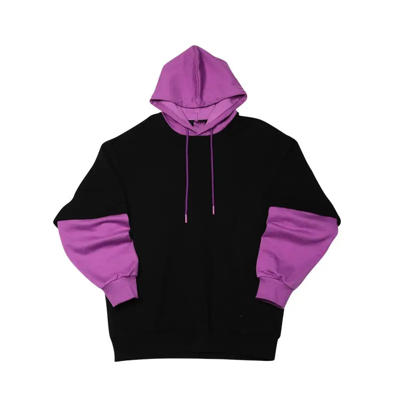 Yüksek kaliteli yama iş hoodies streetwear fransız terry spor giyim örme kumaş basketbol tarzı Hoodies