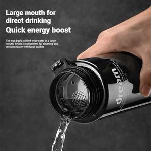 Bouteille d'eau sport en plastique personnalisable avec logo, couvercle, filtre et corde pour la gym et l'extérieur – Offre Spéciale - Product Image 4