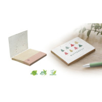 Bloc de Notas de Hojas Sueltas Butterfly White Label, Papel Reciclado Semigrueso, Ecológico, Modelo NAT097, Hecho en Italia, Sin Adhesivo