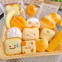 Jouet sensoriel anti-stress en forme de tranches de pain grillé, mignon et adorable, le plus vendu, pour enfants et adultes