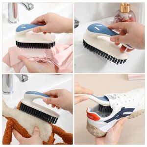 Factory Wholesale <b>Long</b> <b>Handle</b> Plastic Cleaning <b>Brush</b> Nylon Bristles Portable Lightweight Household Multifunctional Shoe <b>Brush</b> - Product Image 4