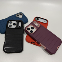Coque de protection en TPU et PC pour iPhone 17 Pro Max, coque de téléphone robuste 3 en 1 pour iPhone 17 Pro Max