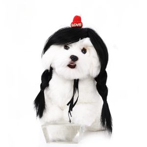New Double Ponytail <b>Dog</b> Hairpiece Animal Pattern Pet Wig <b>Dogs</b> Cats Summer Holidays-<b>Christmas</b> Halloween Pet Accessories - Product Image 6