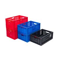 Caisses en plastique faciles à ranger pour la récolte et le transport des fruits et légumes, caisses en plastique pliables