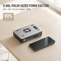 PC Mini Industri Tanpa Kipas Generasi ke-10 Intel Core I7 Tipe-C 4K DP Layar Ganda Dual Gigabit LAN Paduan Aluminium Grosir Micro PC