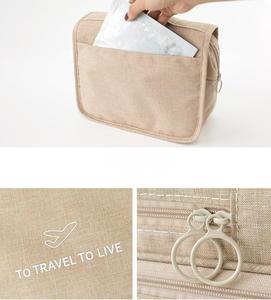 Neceser de viaje colgante con compartimento organizador de joyas, bolsa de maquillaje grande impermeable - Product Image 5