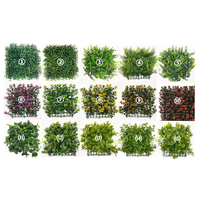 Décoration murale de plantes vertes artificielles en soie plastique, haies de buis artificielles tropicales d'intérieur pour mariage à domicile