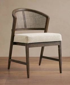 <span class=keywords><strong>Sedie</strong></span> in <span class=keywords><strong>Legno</strong></span> Stile Mid-Century Moderno con Schienale Imbottito per Sala da Pranzo - Product Image 2