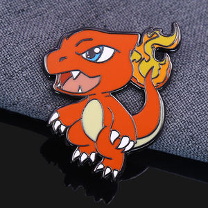 Badge en émail plaqué en gros à bas prix, conception personnalisée, badge de revers en forme de dinosaure sacré, logo personnalisé, badges de revers en émail - Product Image 5