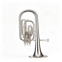 Good Price Eb Tone Silver Nickel Plated Brass Instruments 3 Piston Valve Alto Horn