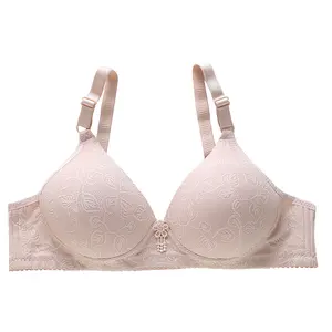 Gather The Traditional Thin Mold Cup Embroidered Jacquard Big Breast Women Sexy Picture Bra Push Up Bra