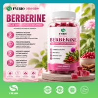 Gummies de berbérine OEM ODM, cannelle de Ceylan, curcuma, chardon-Marie pour le soutien intestinal, cardiaque et glycémique, végétarien, 120 gummies