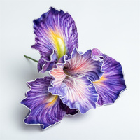 Grande fleur artificielle EV Iris Hawaïenne pour la décoration des oreilles, idéale pour les fêtes tropicales insulaires