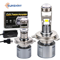 Ampoules de phares à LED mini projecteur Sunshiny A100 100W sans erreur Canbus certifiées Emark 6000K pour le marché européen 9005 H4 H7