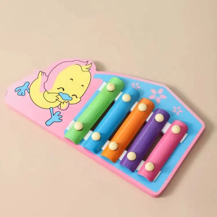 2023 new product hand knock cartoon animal shape, wooden sound, piano, toy musical instrument, children's harp