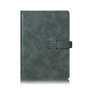 A5 Nuevo diseño Diario de tapa dura Planificador de cuero Diario impreso Agenda multifunción con cierre de correa de PU - Product Image 4