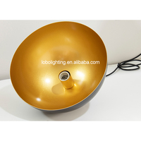 Dôme métal pendentif éclairage industriel 1 ampoule salle à manger plafond accrocher luminaire en noir