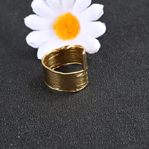 <span class=keywords><strong>Bague</strong></span> Yin Yang personnalisée en acier titane pour femme, style français, design de niche, demi-plaqué <span class=keywords><strong>or</strong></span>, inaltérable, bijoux de mode - Product Image 4