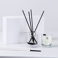 Diffuseur à roseaux de luxe Coffret cadeau de bougies parfumées de haut niveau avec boîte vente en gros
